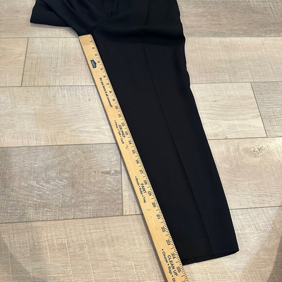 EXPRESS WOMENS High Rise Black Ankle Pants With Tie Waist 2 SHORT - Picture 3 of 9